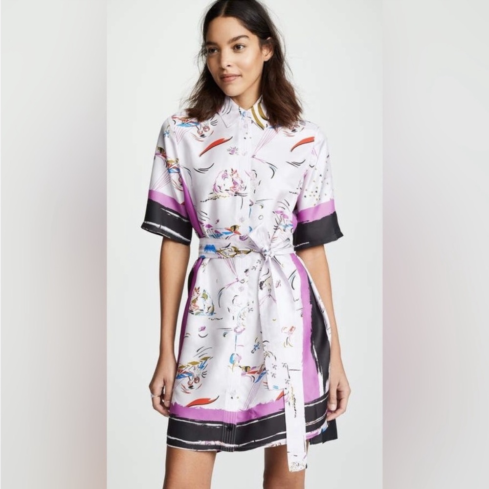 TORY BURCH Silk Waist Tie Dress ~White Lotus Style~